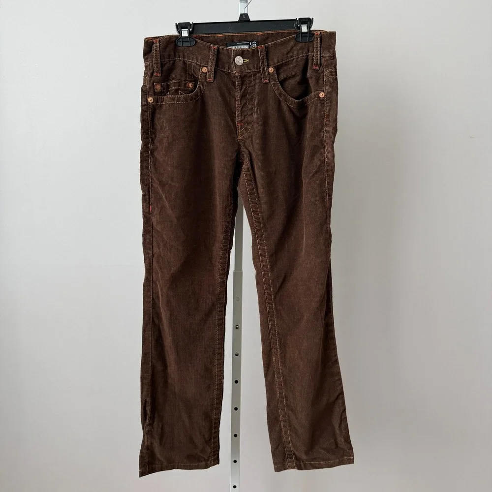VTG True‎ Religion x Barneys NY LOGAN Brown Corduroy Jeans  32x33  Made in USA